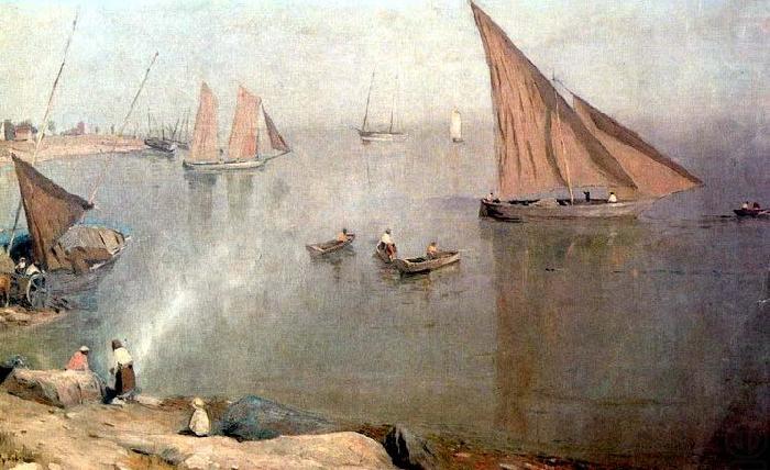 Nikolay Nikanorovich Dubovskoy Yachts in a Bay china oil painting image